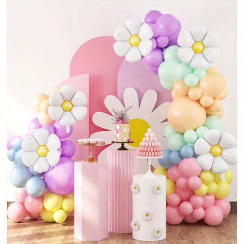 Rainbow Balloon Arch Set - 140 Colorful Balloon Garland Colorful Carnival Circus Balloons Birthday Latex Balloons (Hippie Chic)