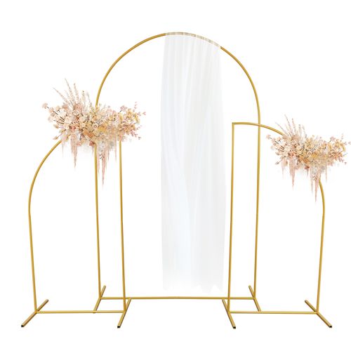 Golden Wedding Arch Metal Arch Party Background Frame Balloon Brackets Party Favors Room Decor Bride