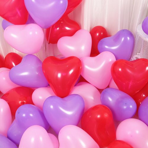 300pcs 10 inch heart-shaped latex balloon love confession birthday proposal anniversary scene decoration balloon