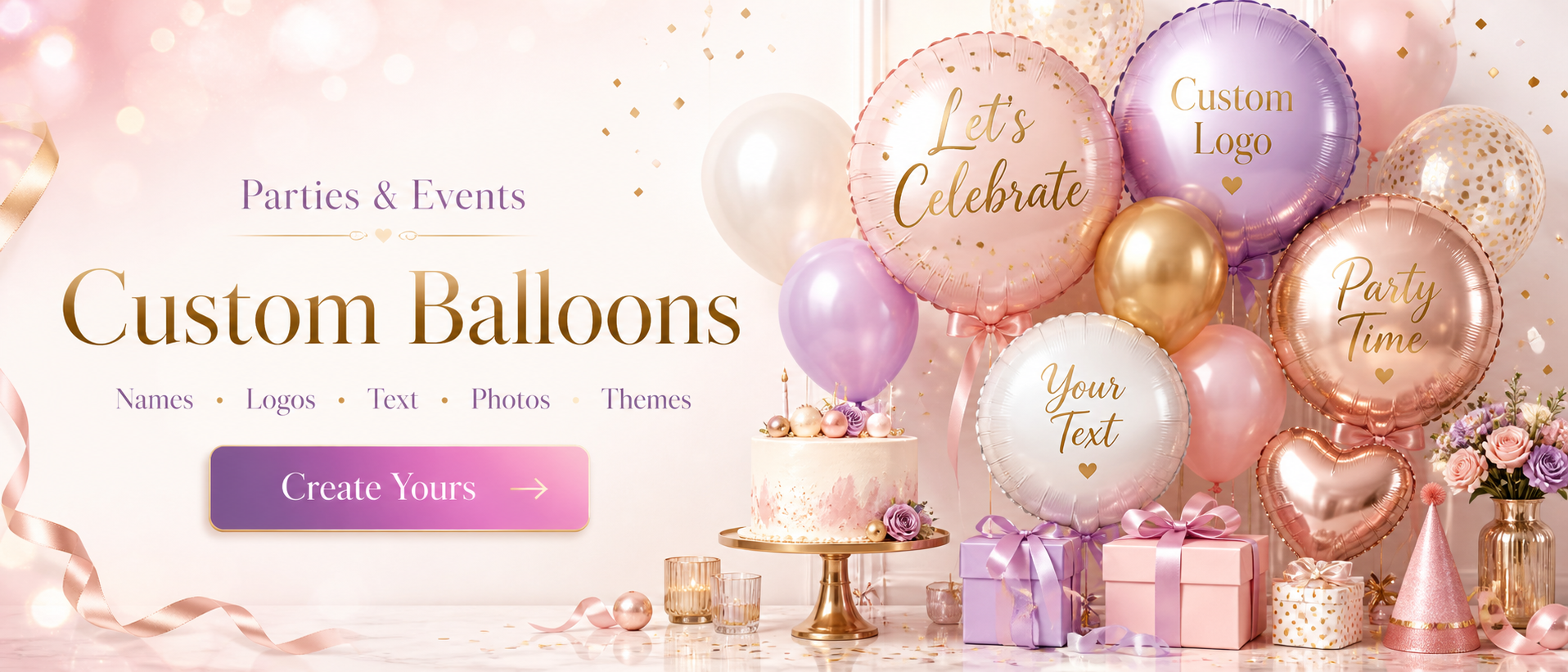 How to create your party balloons with a five step custom balloon ordering process