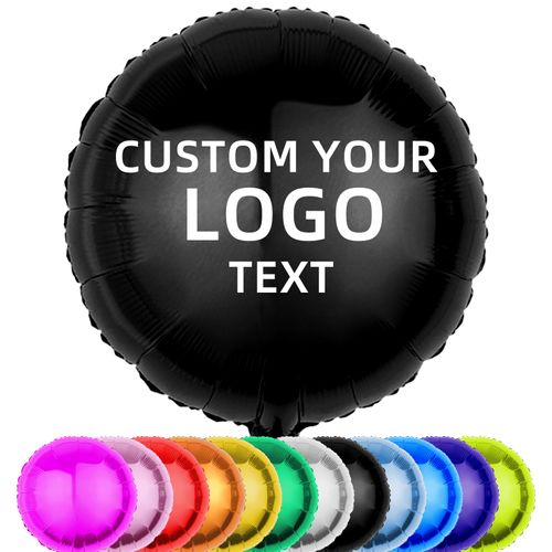 18 inch Custom Round Foil Balloon – Personalized with Logo, Photo or Text – Helium Mylar Balloon for Party, Event, Business,Birthday,Wedding