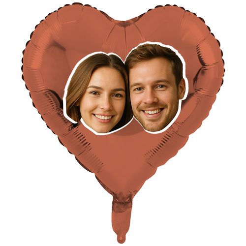 20 Pcs 18 inch Custom Heart Foil Balloons with Your Picture,Personalized Birthday, Anniversary, Memorial, Father Day, Bachelorette Party Decorations with Logos, Photos, and Messages