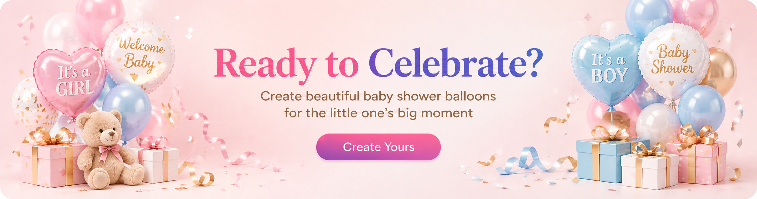 How to create baby shower balloons with a five step custom balloon ordering process