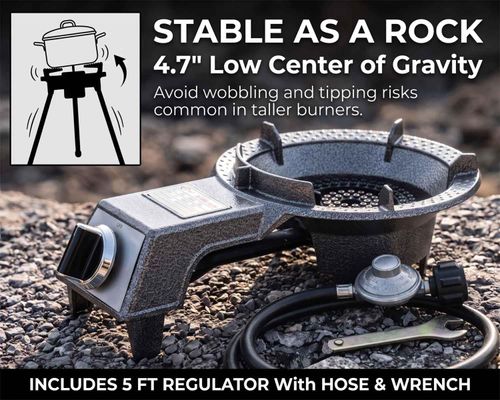 Horyanr Single Burner Propane Stove Automatic Ignition Cast Iron (M-03)