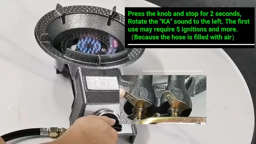 Horyanr Single Burner Propane Stove Automatic Ignition Cast Iron (M-03)