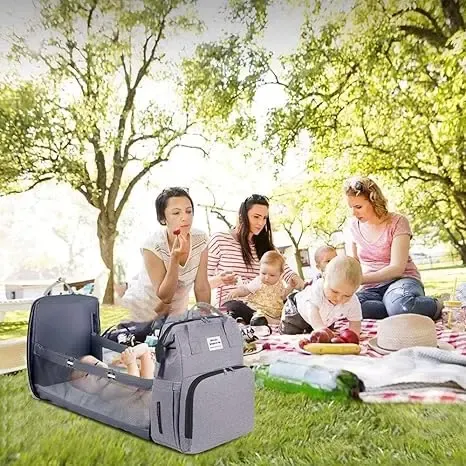 Diaper bag backpack with Changing Station