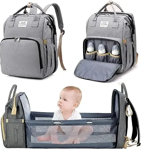 Diaper bag backpack with Changing Station
