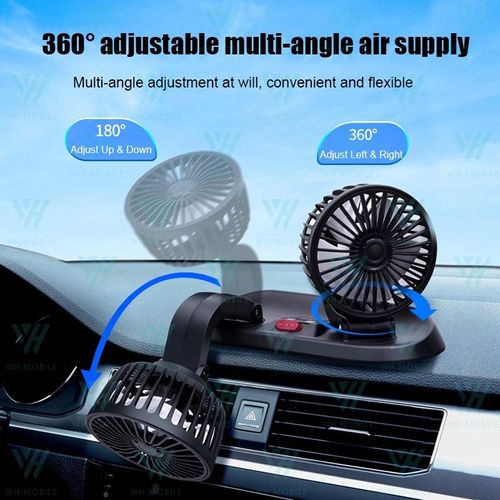 Dual Head Car Cooling Fan USB Powered