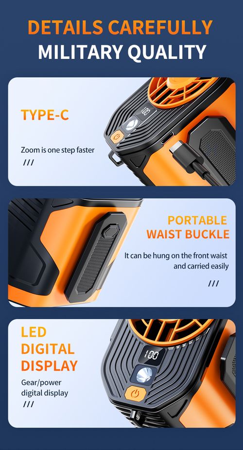 New Portable Waist-Hung High Wind USB Fan
