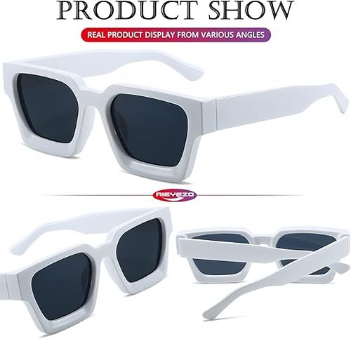 Square Sunglasses for Women and Men with Thick Frames – Simple Designer Style Shades