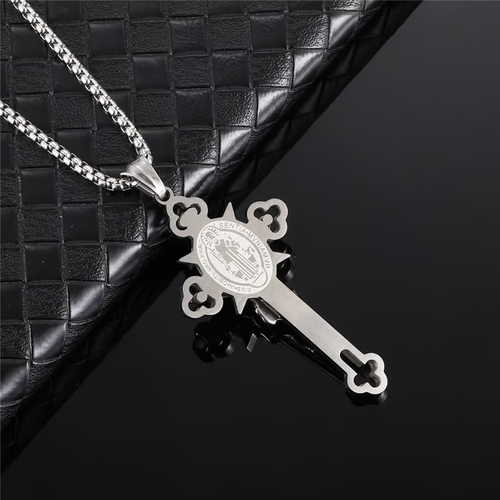（💥Lucky necklace💥）🙏You're lucky ST.Benedict Protection Cross Power Pendant Necklace🙏