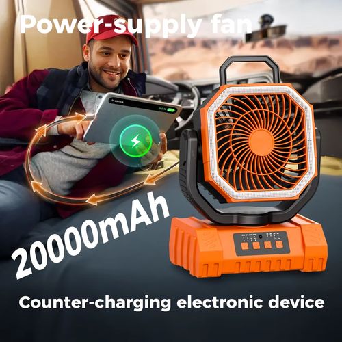 Solar Rechargeable Fan Light