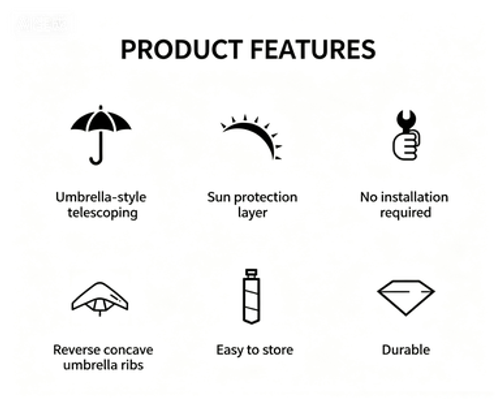 Universal Car Windshield Sun Shade