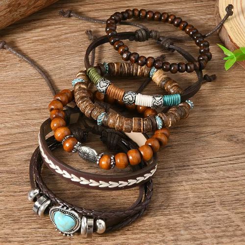Wooden Bead Bracelet Set
