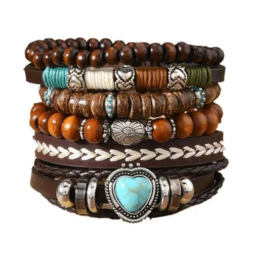 Wooden Bead Bracelet Set