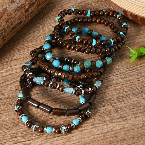 Wooden Bead Bracelet Set
