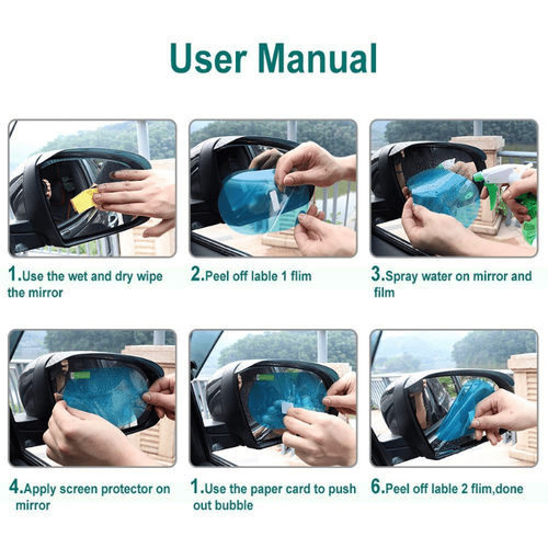 Rearview Mirror Rainproof Film