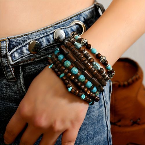 Wooden Bead Bracelet Set