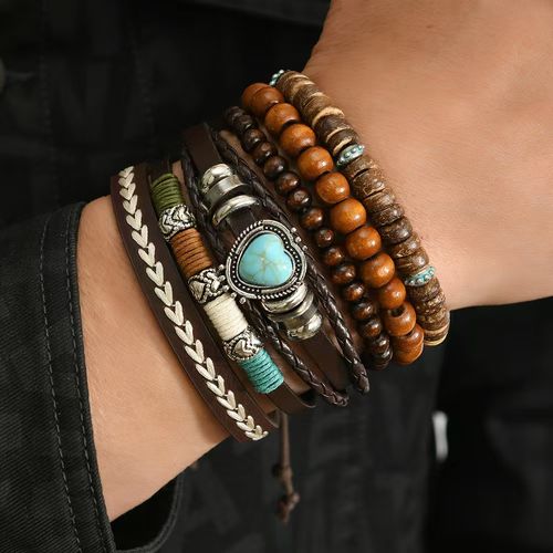 Wooden Bead Bracelet Set