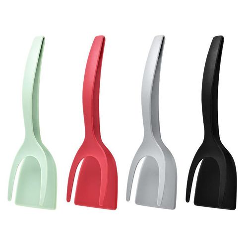 AMZ 2 in 1 Grip and Flip Spatula Tongs Egg Flipper Tongs Pancake Fish French Toast Omelet Spatula for Home Kitchen Cooking Tool