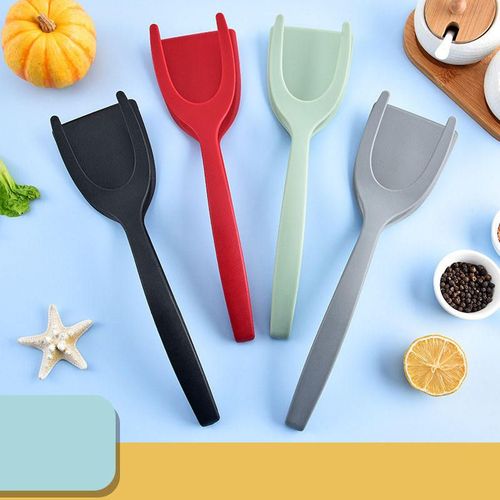AMZ 2 in 1 Grip and Flip Spatula Tongs Egg Flipper Tongs Pancake Fish French Toast Omelet Spatula for Home Kitchen Cooking Tool