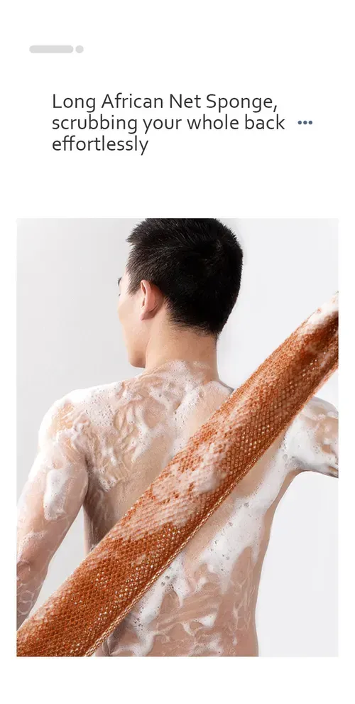 Long-length African bath net scrub towel - Nylon material bath towel - Essential for efficient exfoliation during bathing
