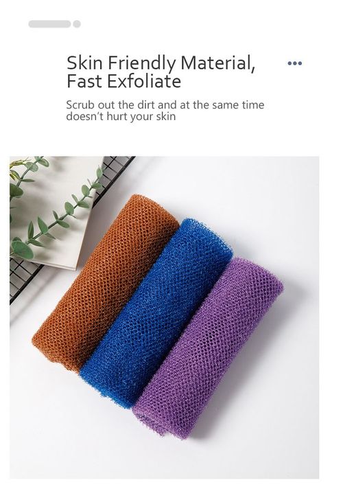 Long-length African bath net scrub towel - Nylon material bath towel - Essential for efficient exfoliation during bathing