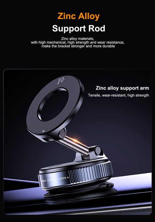 New Universal Silicone Suction Cup Car Phone Holder Stand 360° Rotation Magnetic Windshield Car Dashboard Mobile Phone Holder
