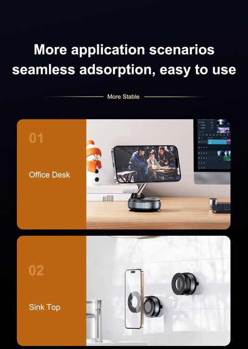 New Universal Silicone Suction Cup Car Phone Holder Stand 360° Rotation Magnetic Windshield Car Dashboard Mobile Phone Holder