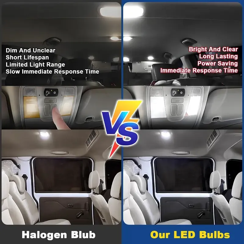 Super Bright White Interior Car Lights Kit Set  - 12 V Bulbs for Dome Map Door Trunk,Cars Vehicle Accessories Auto Accessories Interior, Light Bulbs, Car Interior Accessories