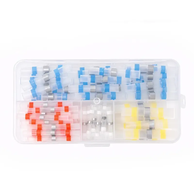 100pcs Solder Seal Wire Connectors Kit, Heat Shrink Waterproof Electrical Connectors, Solder & Seal Wire Splices for Automotive, Marine, DIY Wiring Repair, Waterproof Connector Set