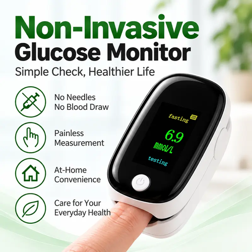 Non-invasive fingerstick blood glucose meter with results in 5 seconds—the perfect gift for your elders