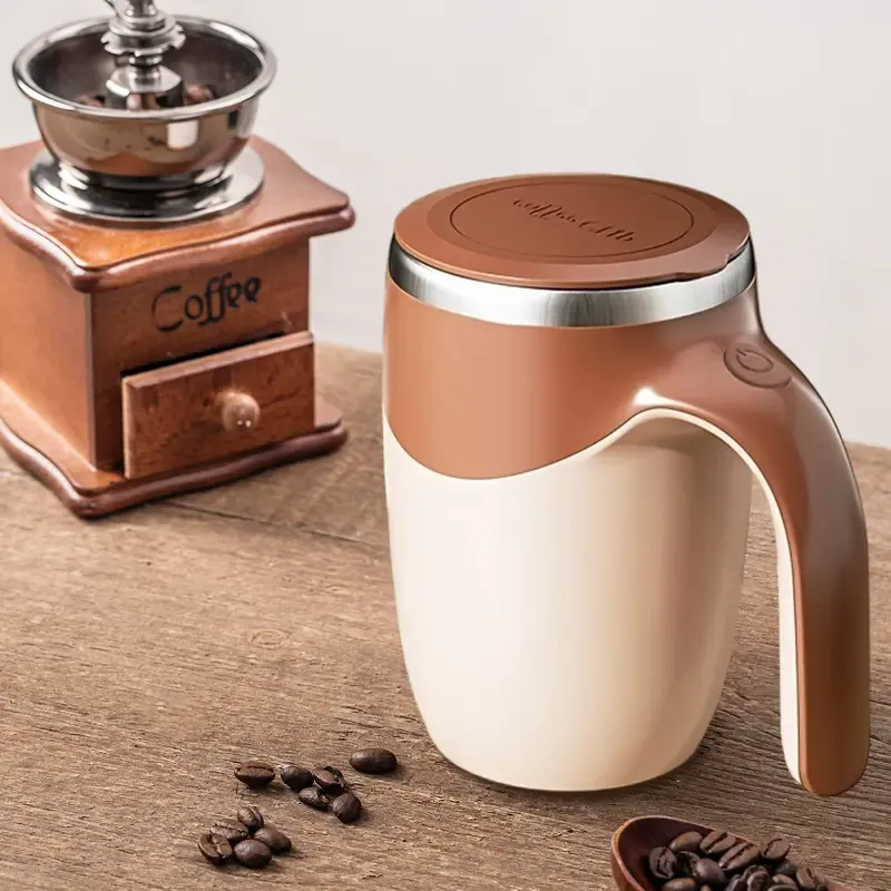 Automatic Magnetic Self Stirring Coffee Mug Rechargeable Stainless Steel Insulated Mixing Cup with Lid for Coffee Milk Tea Hot Chocolate and Protein Powder Christmas Gift