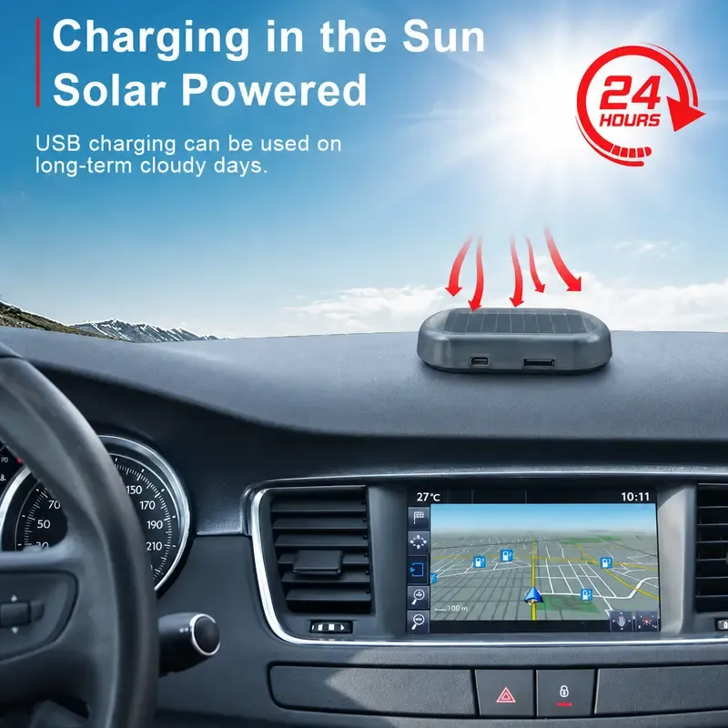 Solar Powered Fake Car Alarm Light, Auto Light Sensor LED Simulated Security Warning Flashing Light, No Wiring DIY Car Anti-Theft Dummy Alarm Lamp