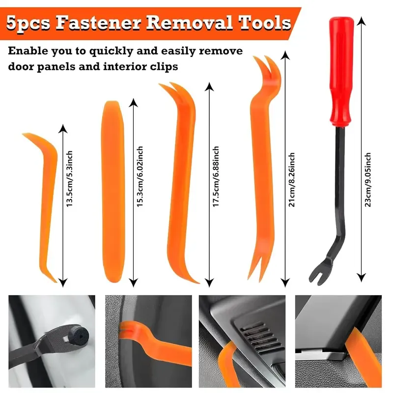 Car Retainer Clips & Fasteners Kit – 32 Universal Sizes Nylon Bumper, Fender Rivets, Door Panel Clips, and Plastic Rivets with 10 Cable Ties and Removal Tool for Auto Vehicles (1240pcs)