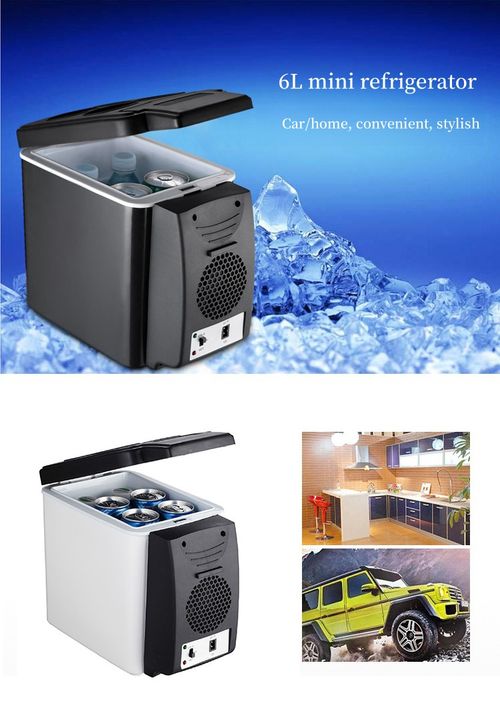 6L Portable Car Refrigerator, Car and Home Dual Use Outdoor Fridge
