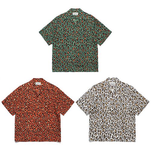 WACKO MARIA 23AW秋冬新款LEOPARD OPEN SHIRT經典豹紋夏威夷短袖襯衫 W340