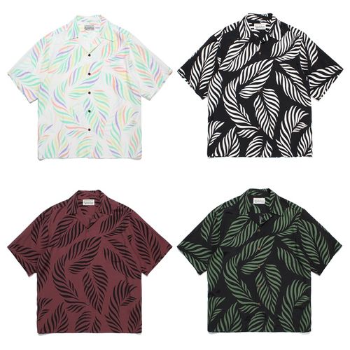 WACKO MARIA 23SS新款 LEAF ALOHA SHIRT 樹葉滿印夏威夷短袖襯衫 W309