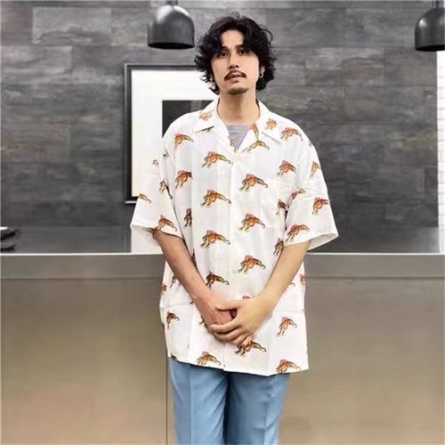 WACKO MARIA 22SS TIM LEHI HAWAIIAN SHIRT 火焰小老虎 老虎夏威夷短袖襯衫 W329