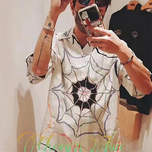 WACKO MARIA 21AW WOLF'S HEAD 蜘蛛網HAWAIIAN SHIRT 夏威夷短袖襯衫 W303