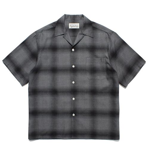 WACKO MARIA 23SS新款CHECK OPEN COLLAR SHIRT 格紋格子夏威夷短袖襯衫 W338