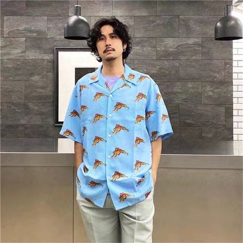 WACKO MARIA 22SS TIM LEHI HAWAIIAN SHIRT 火焰小老虎 老虎夏威夷短袖襯衫 W329