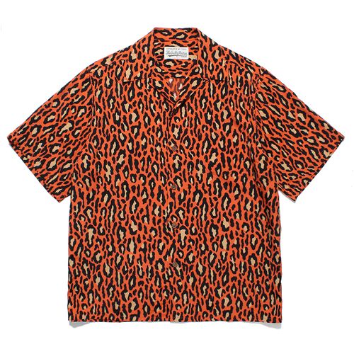 WACKO MARIA 23AW秋冬新款LEOPARD OPEN SHIRT經典豹紋夏威夷短袖襯衫 W340