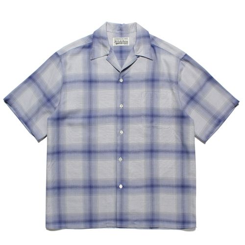 WACKO MARIA 23SS新款CHECK OPEN COLLAR SHIRT 格紋格子夏威夷短袖襯衫 W339