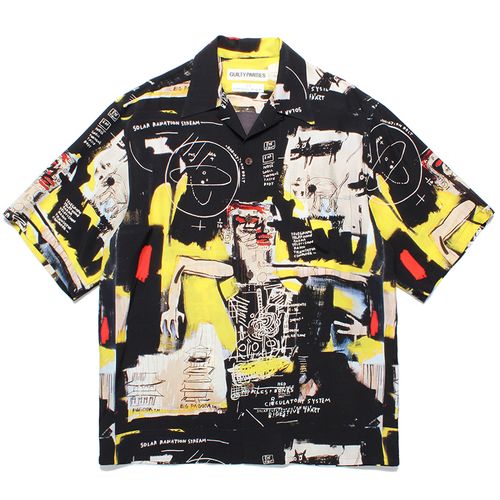 WACKO MARIA 24SS JEAN-MICHEL BASQUIAT巴斯奎特 塗鴉夏威夷短袖襯衫 W360