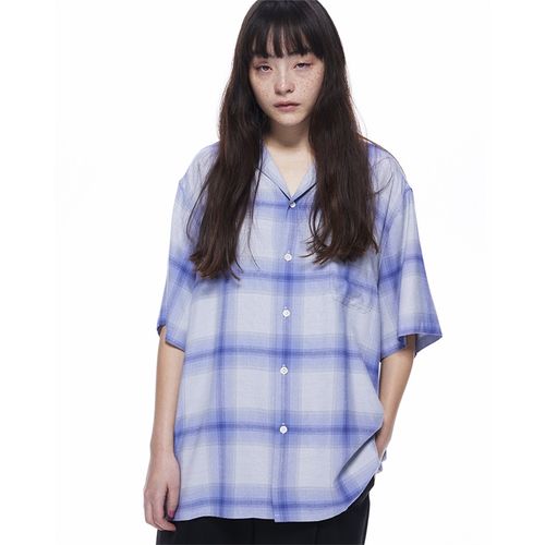 WACKO MARIA 23SS新款CHECK OPEN COLLAR SHIRT 格紋格子夏威夷短袖襯衫 W339