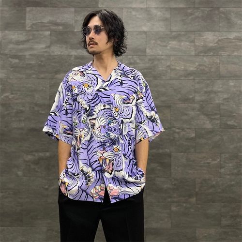 WACKO MARIA TIM LEHI HAWAIIAN SHIRT 下山虎 老虎夏威夷短袖襯衫 W191