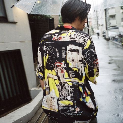 WACKO MARIA 24SS JEAN-MICHEL BASQUIAT巴斯奎特 塗鴉夏威夷短袖襯衫 W360