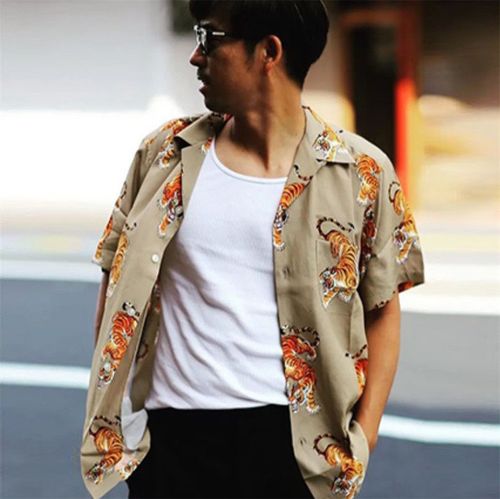 WACKO MARIA TIM LEHI HAWAIIAN SHIRT 下山虎 老虎夏威夷短袖襯衫 W145