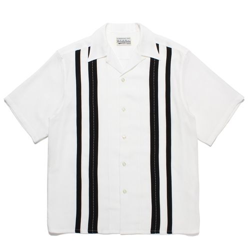 WACKO MARIA 23SS新款TWO TONE 50sSHIRT條紋拼色夏威夷短袖襯衫 W186